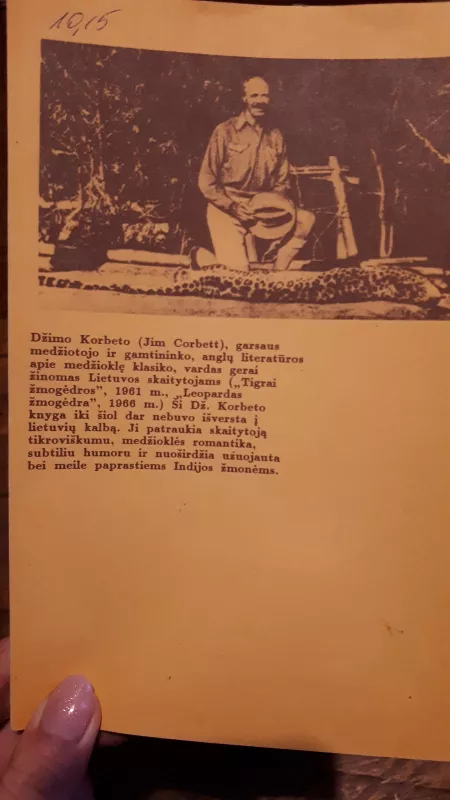 Šventyklos tigras ir kiti Kumaono žmogėdros - D. Korbetas, knyga