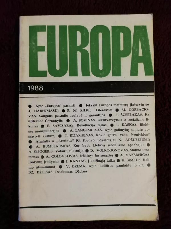 Europa 1988 - Autorių Kolektyvas, knyga 4