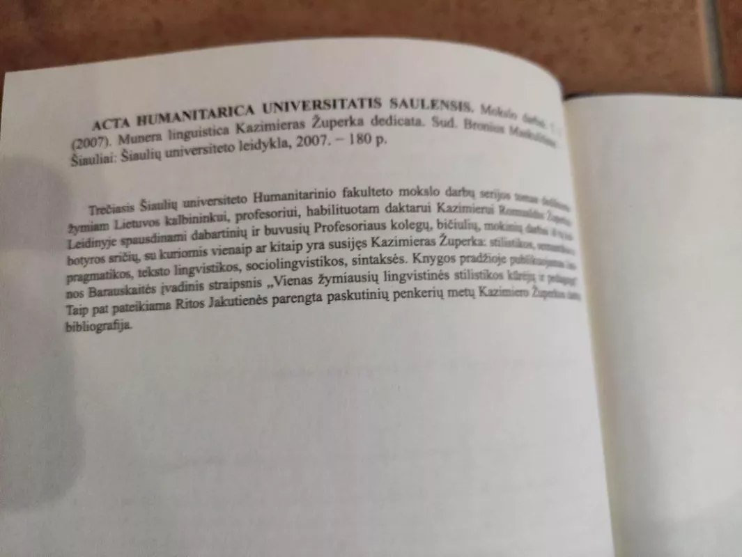 Acta Humanitarica universitatis Saulensis. Mokslo darbai. T.3 (2007) - Autorių Kolektyvas, knyga 3