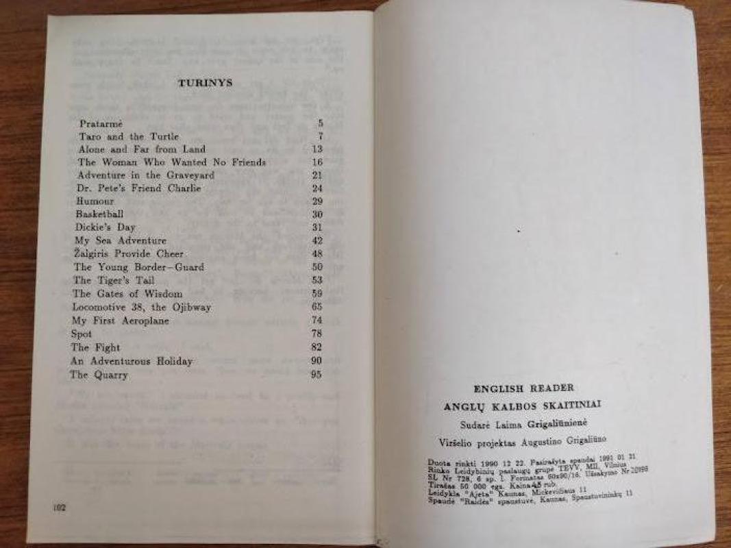 English Reader - Laima Grigaliūnienė, knyga 4