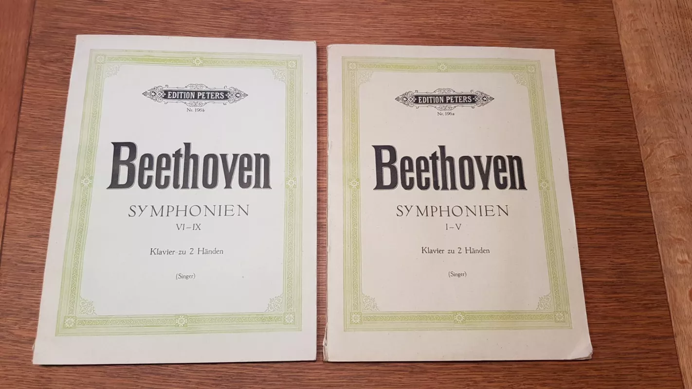 Bethovenas. Simfonijos 1-5 ir 6-9. Klavyrai. (Beethoven. Symphonien I-V, VI-IX. Klavier zu 2 Handen)) - Ludwig Beethoven van, knyga 4