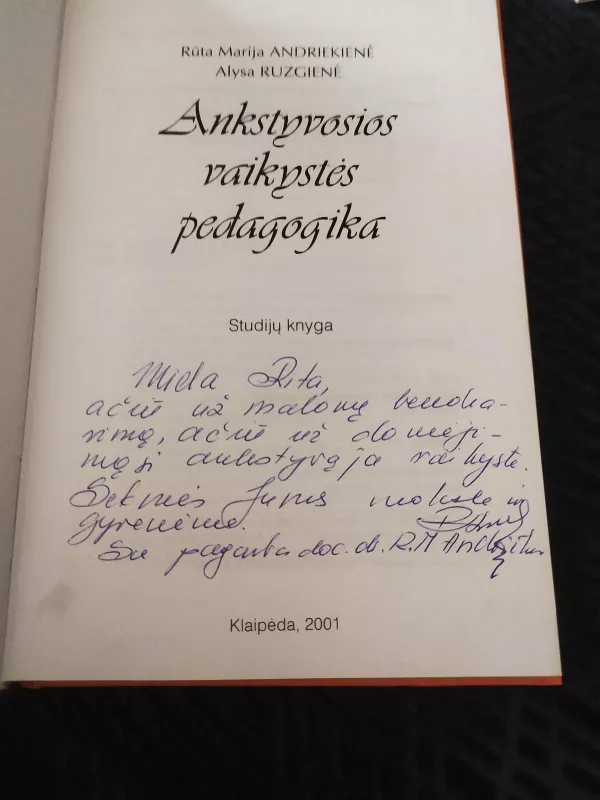 Ankstyvosios vaikystės pedagogika - R. Andriekienė, A.  Ruzgienė, knyga