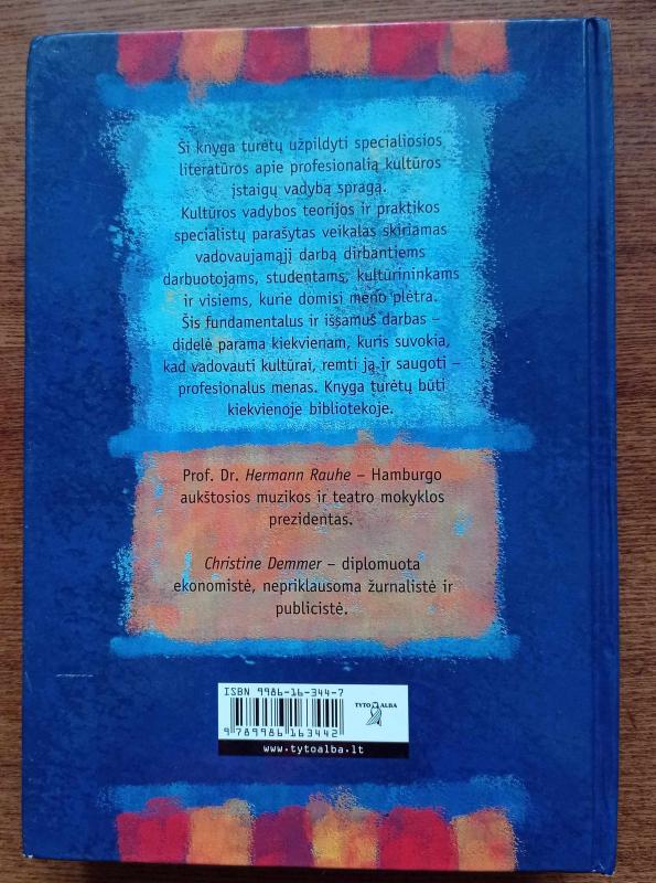 Kultūros vadyba: profesionalaus meno teorija ir praktika - Hermann Rauhe, knyga 4