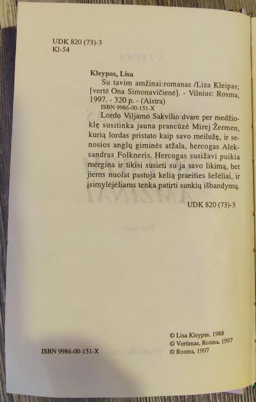 Su tavim amžinai - Liza Kleipas, knyga 3