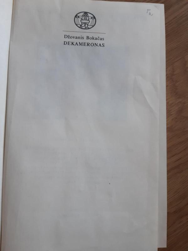 Dekameronas - Džovanis Bokačas, knyga 2