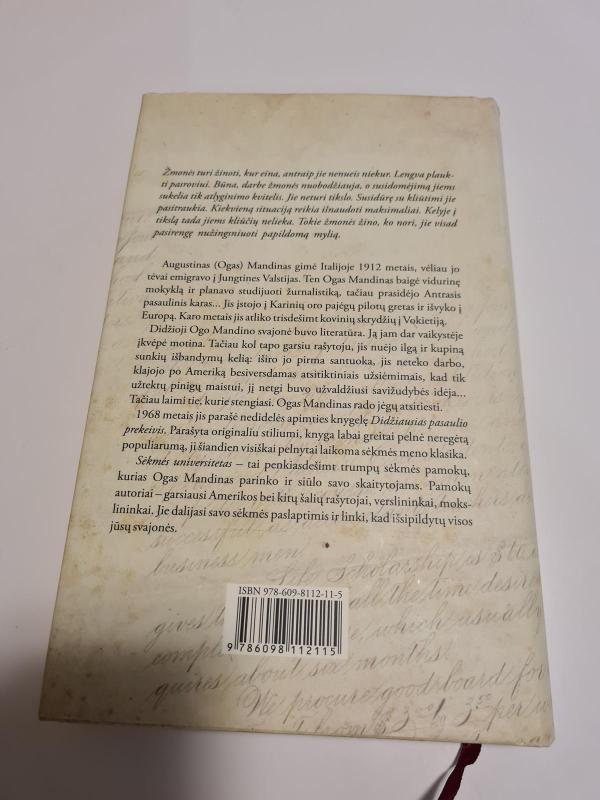 Sėkmės universitetas - Og Mandino, knyga 3