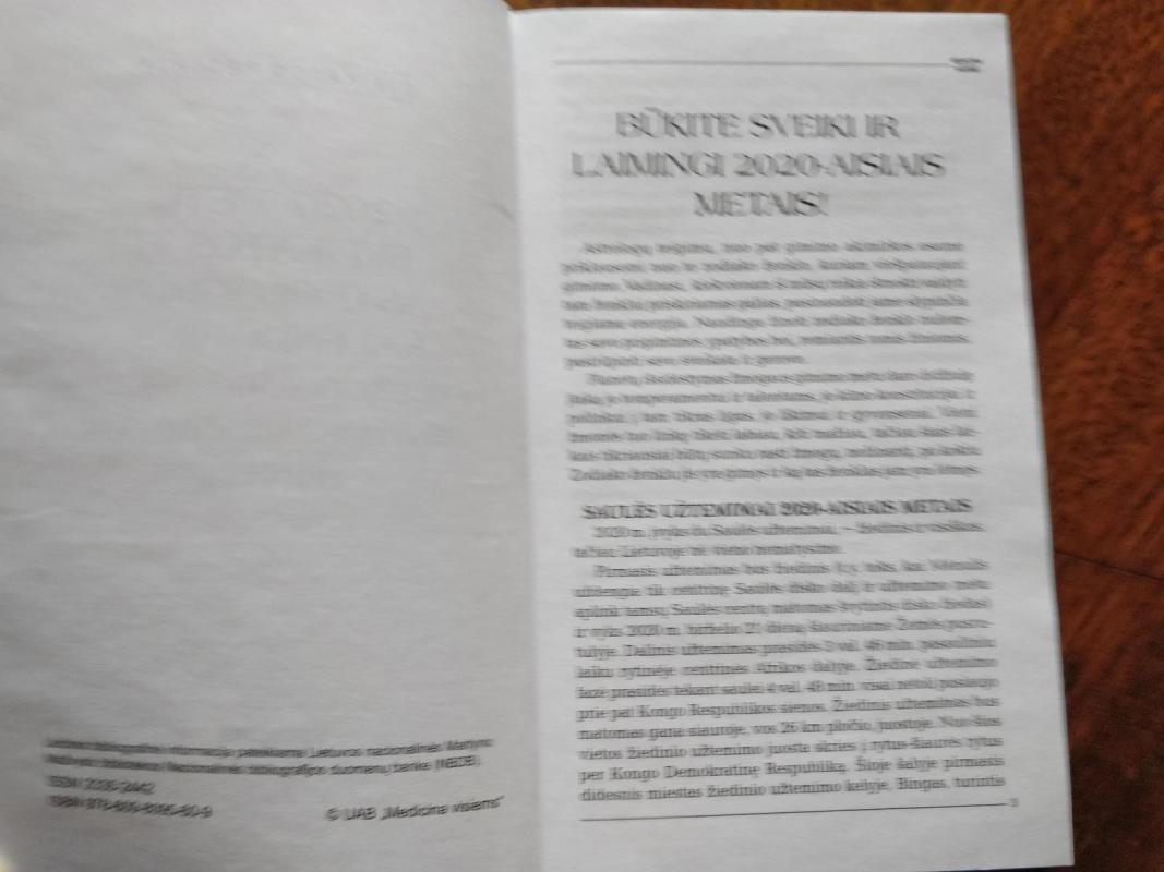 2020 metų sveikatos ir astrologijos kalendorius. Horoskopai, organizmo valymas, stiprinimas, mityba - Autorių Kolektyvas, knyga 4