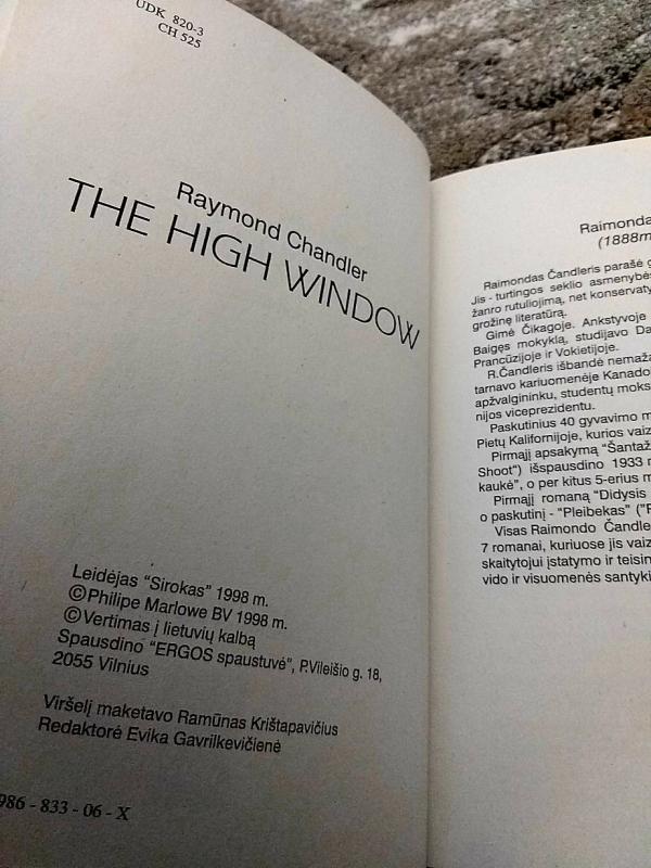 Aukštas langas - Raymond Chandler, knyga 5