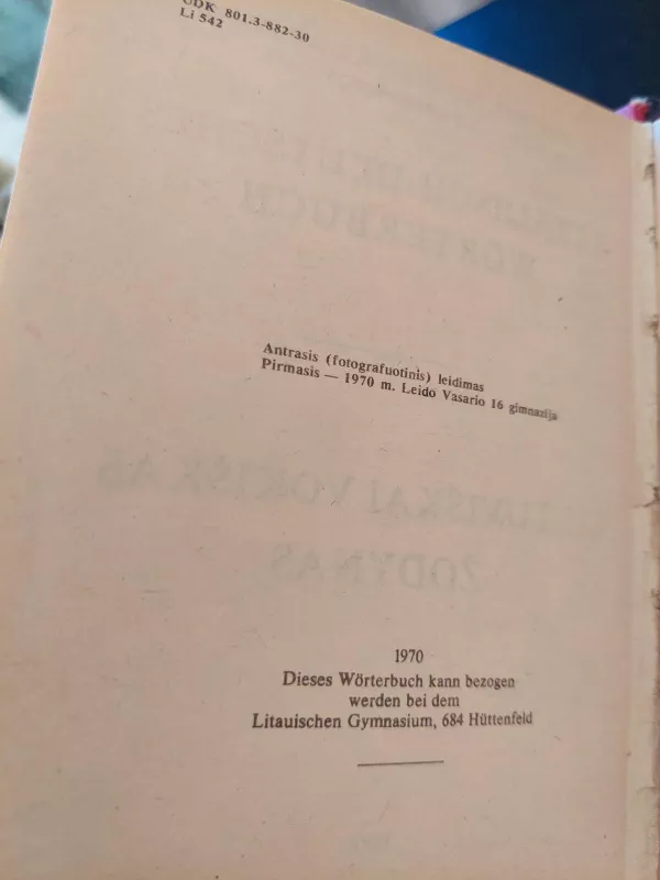 Lietuviškai vokiškas žodynas - Autorių Kolektyvas, knyga 2