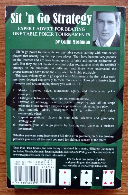 Sit 'n Go Strategy– Expert Advice for Beating One-Table Poker Tournaments - Collin Moshman, knyga