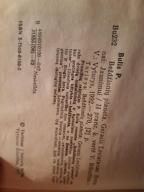 Gerasis Leviatanas * Beždžionių planeta - Bulis Pieras, knyga 3