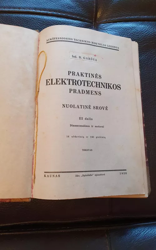 Praktinės elektrotechnikos pradmenys III (Nuolatinė srovė) - B. GARŠVA, knyga 2