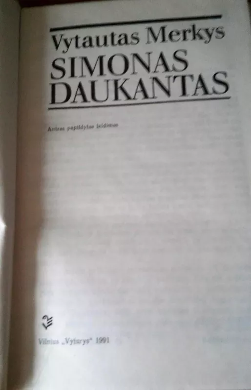 Simonas Daukantas - Vytautas Merkys, knyga 4