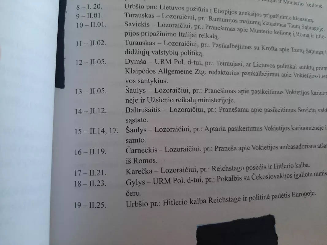 Lietuvos Respublikos užsienio politika. Dokumentai 1938 - Tomas Remeikis, knyga 2