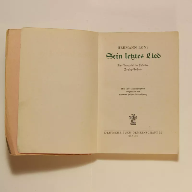 Sein letztes Lied - H. Löns, knyga 2