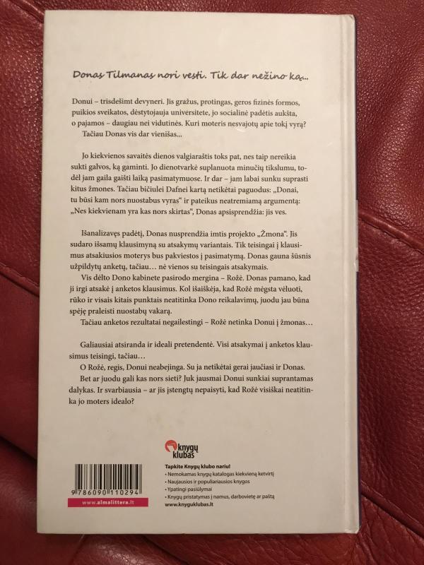 Projektas Rožė - Graeme Simsion, knyga 2