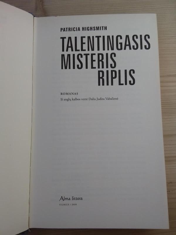 Talentingasis misteris Riplis - Patricia Highsmith, knyga 3