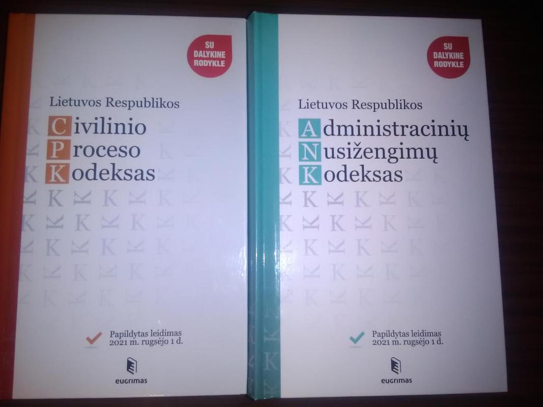 Lietuvos Respublikos kodeksai (Civilinio proceso kodeksas,  Administracinių nusižengimų kodeksas) - Autorių Kolektyvas, knyga 2