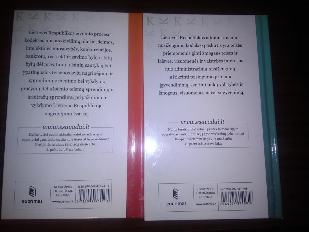 Lietuvos Respublikos kodeksai (Civilinio proceso kodeksas,  Administracinių nusižengimų kodeksas) - Autorių Kolektyvas, knyga 3