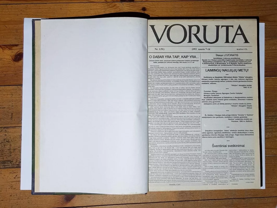 Voruta. Metų laikraštis. 1993 - Juozas Vercinkevičius, knyga 3