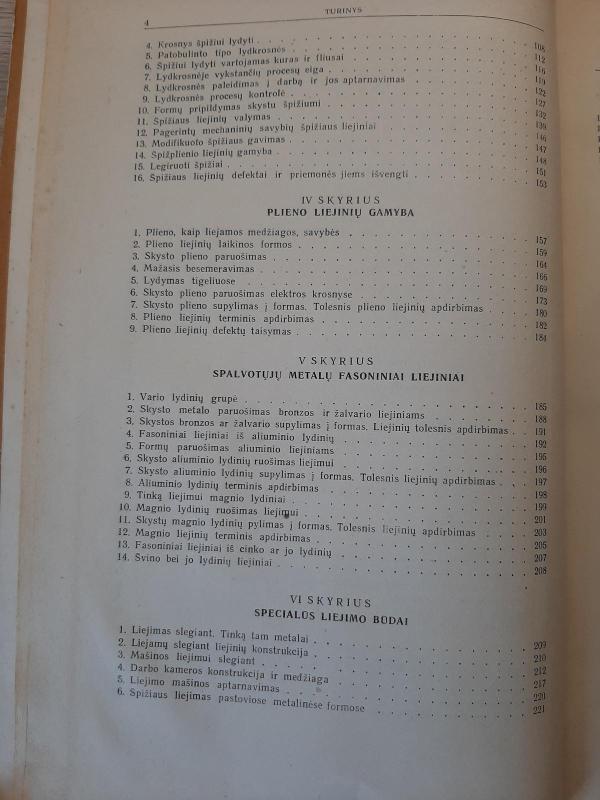 Liejininkystės pagrindai - V. Mošinskis, knyga 4