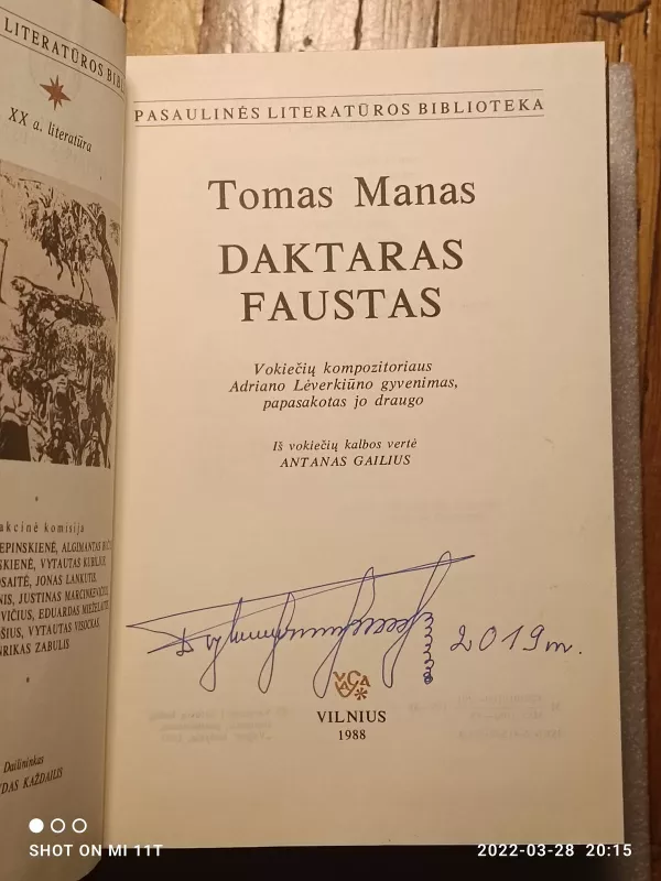 Daktaras Faustas - Thomas Mann, knyga 2