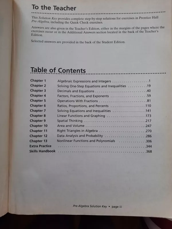 Pre-algebra - BONNIE McNemar, knyga 3