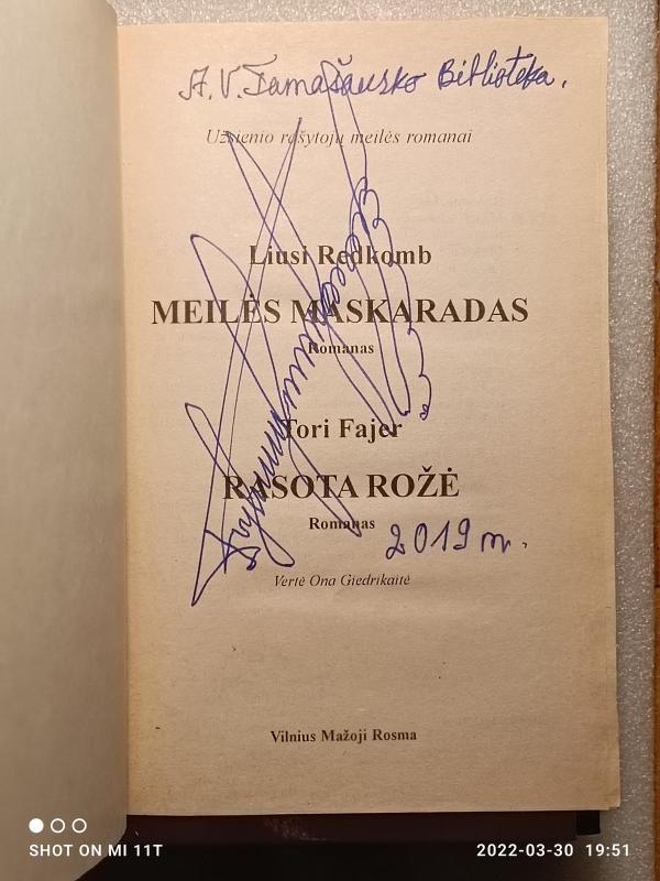 Meilės maskaradas. Rasota rožė - L. Redkomb, T.  Fajer, knyga 2