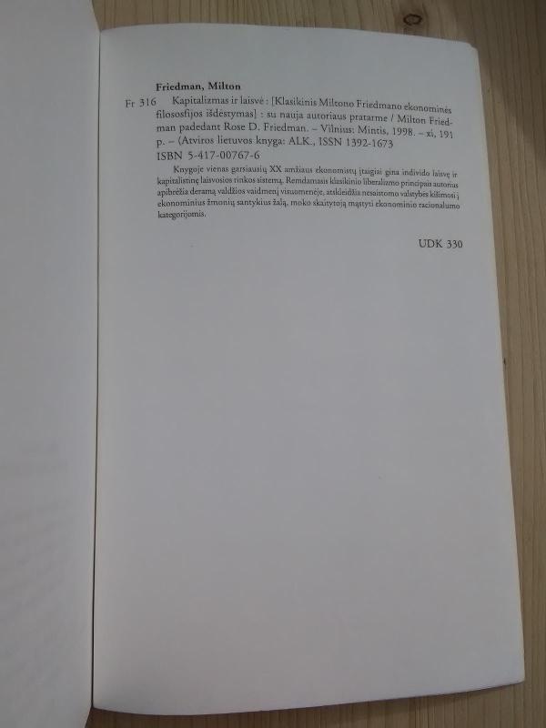Kapitalizmas ir laisvė - Milton Friedman, knyga 3