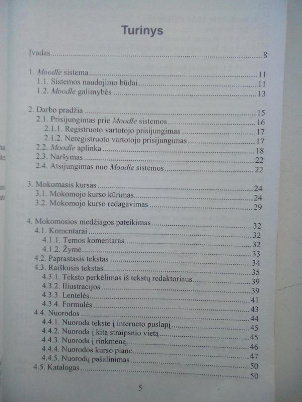 Nuotolinių studijų kursų  rengimas „Moodle“ sistemoje - Vaidas Giedrimas, Lina  Giedrimienė, knyga 4