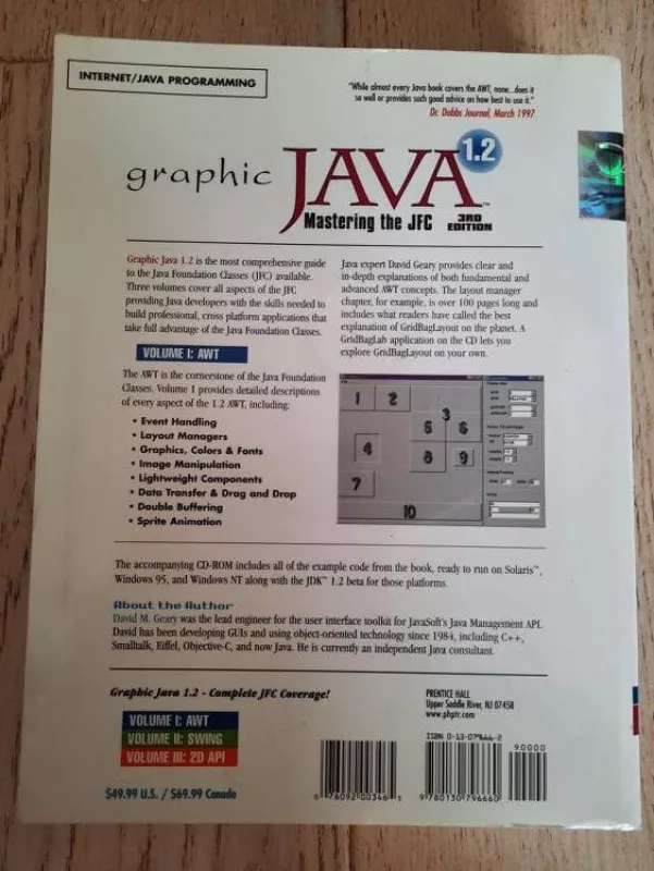 Graphic Java 1.2: Mastering the JFC - David Geary, knyga 3