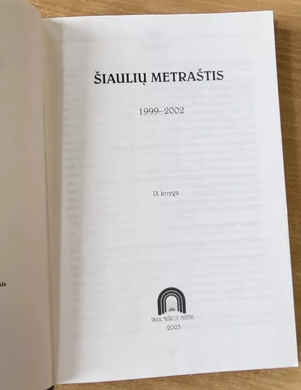 Šiaulių metraštis (1999-2002) - Autorių Kolektyvas, knyga 4