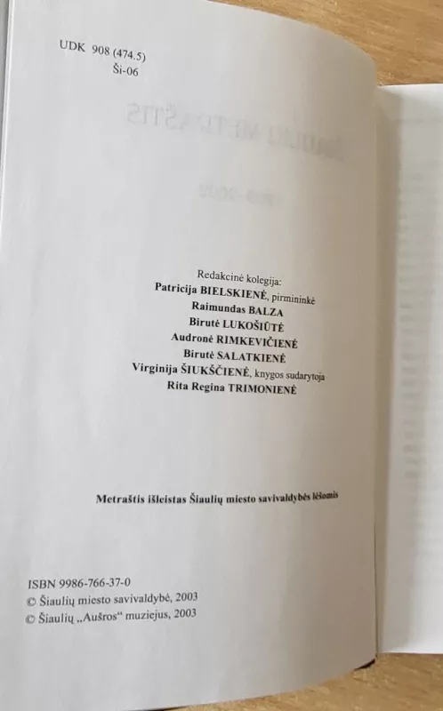 Šiaulių metraštis (1999-2002) - Autorių Kolektyvas, knyga 3