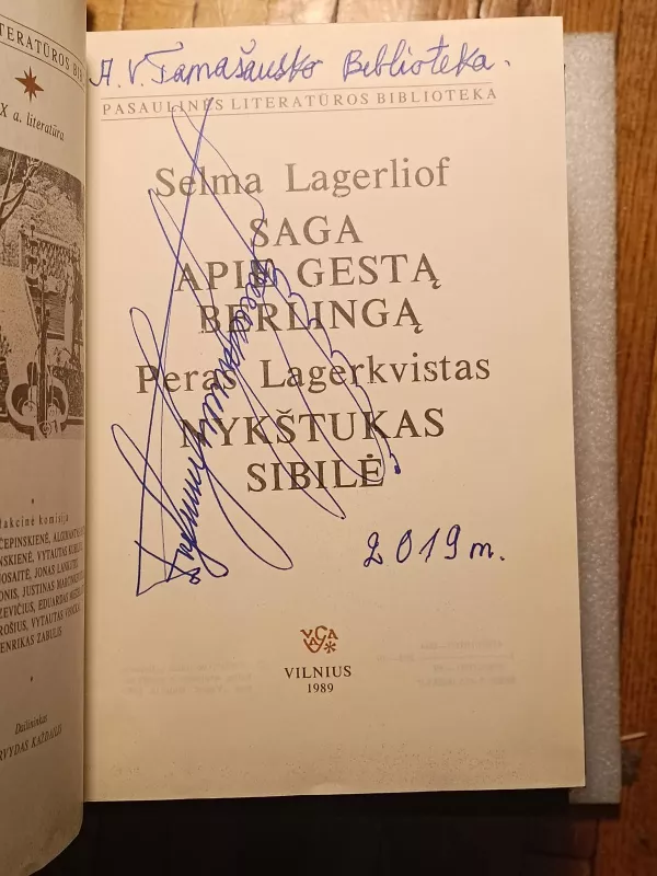 Saga apie Gestą Berlingą. Nykštukas. Sibilė - S. Lagerliof, P.  Lagerkvistas, knyga