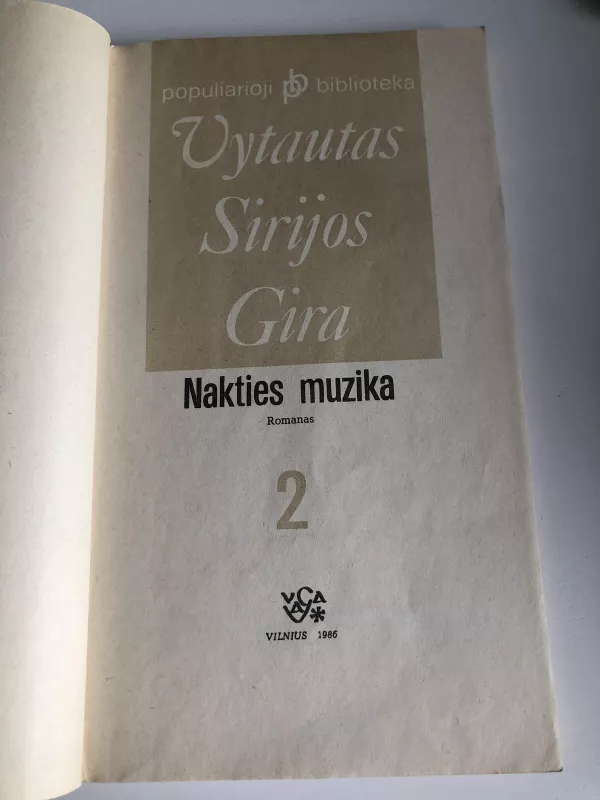 Nakties muzika (2 dalis) - Vytautas Sirijos Gira, knyga