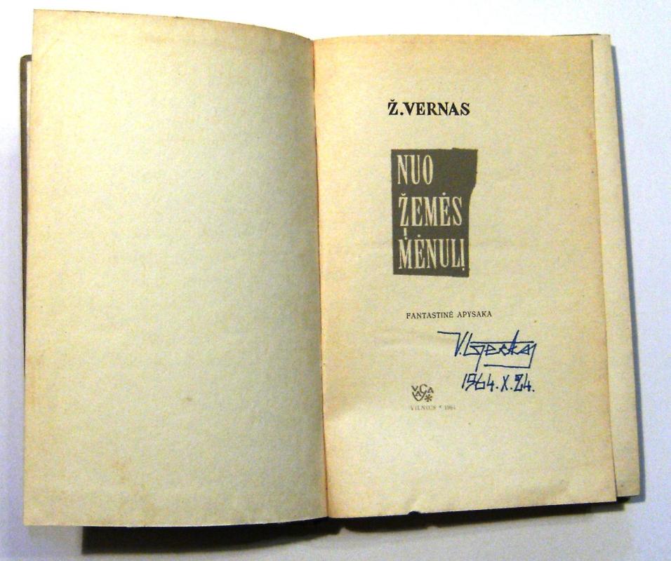 Nuo žemės į mėnulį - Žiulis Vernas, knyga