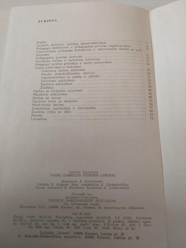 Vaikų darželio vedėjos užrašai - A. Staselienė, knyga 3