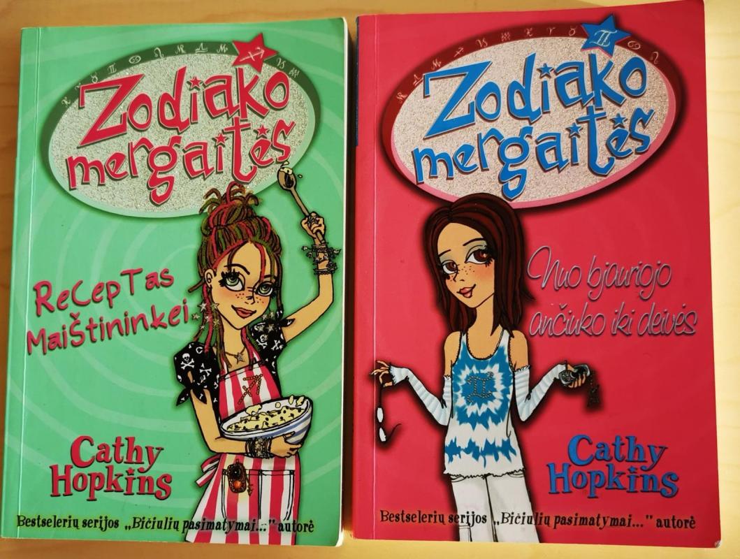 Komplektas (2knygos): "Nuo bjauriojo ančiuko iki deivės", "Receptas maištininkei" - Cathy Hopkins, knyga 3