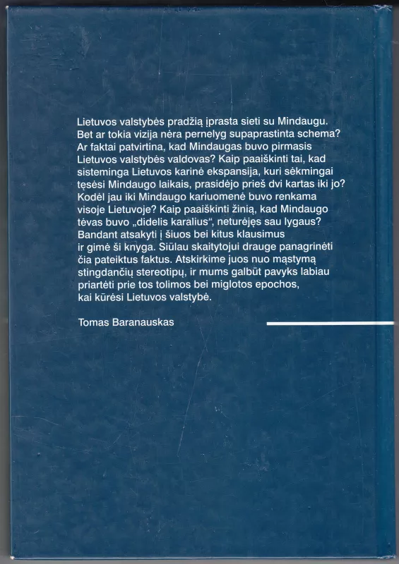 Lietuvos valstybės ištakos - Tomas Baranauskas, knyga