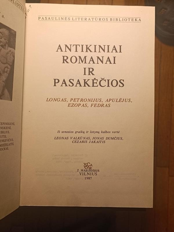 Antikiniai romanai ir pasakėčios (Pasaulinės literatūros biblioteka) - Autorių Kolektyvas, knyga 2