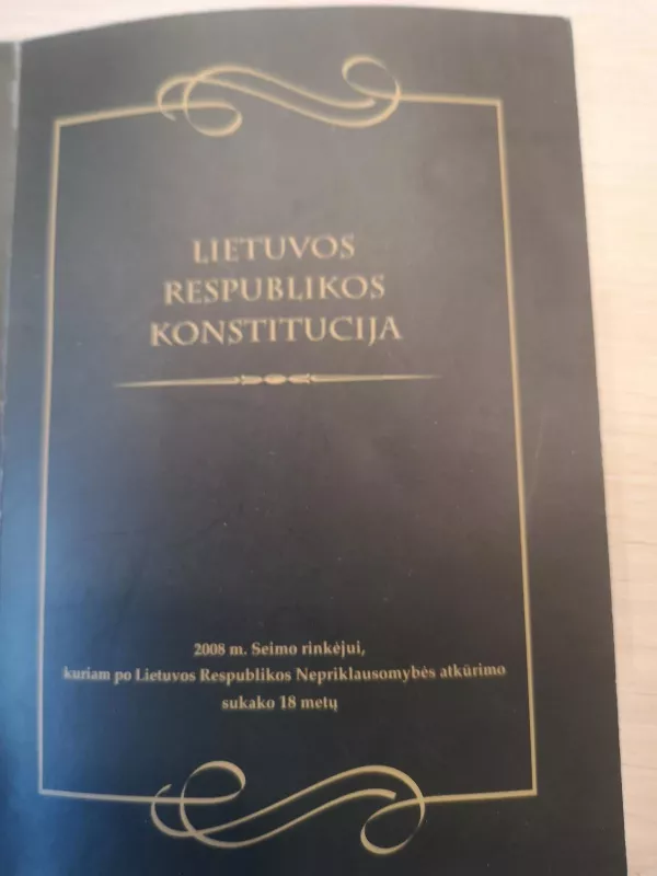 Lietuvos Respublikos Konstitucija - Lietuvos Tauta, knyga 3
