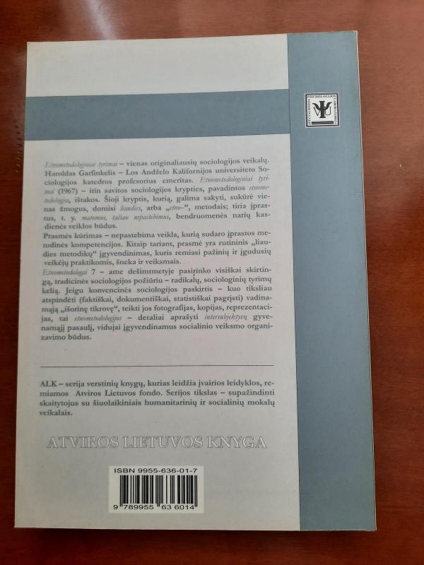 Etnometodologiniai tyrimai - Harold Garfinkel, knyga 2