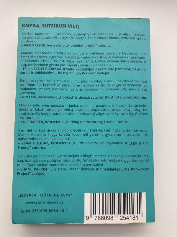 Viskas yra sukrušta: knyga apie viltį - Mark Manson, knyga 2