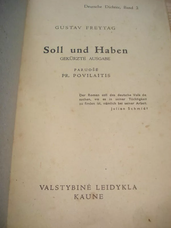 Soll und Haben - Gustav Freytag, knyga 2