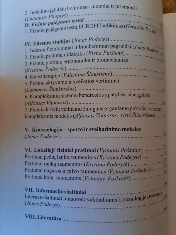 kineziologijos pagrindai - J. Poderys Poderys, knyga 3