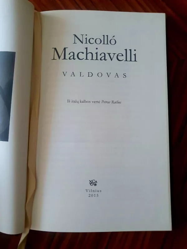 Valdovas (2018) - Niccolo Machiavelli, knyga