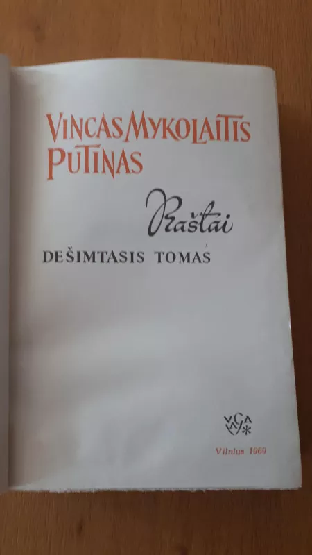 RAŠTAI X TOMAS - Vincas Mykolaitis-Putinas, knyga 4