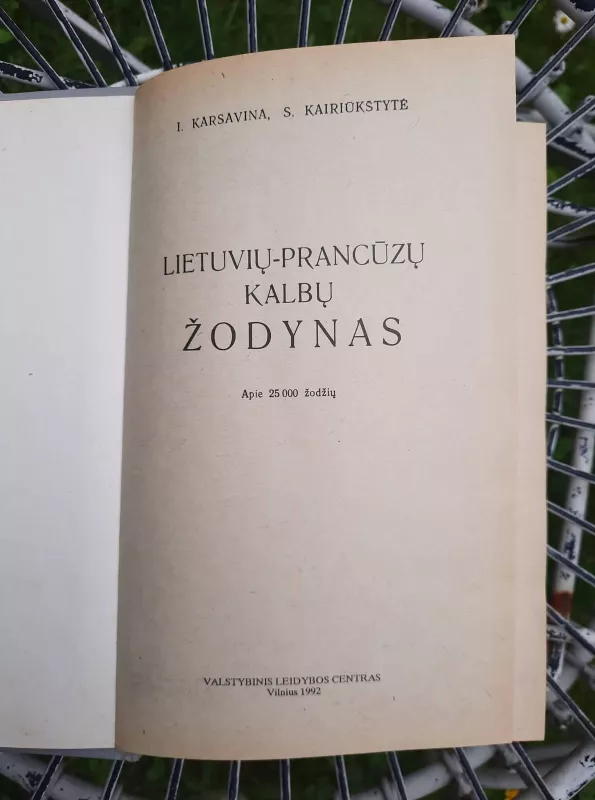 Lietuvių-prancūzų kalbų žodynas - I. Karsavina, knyga 3