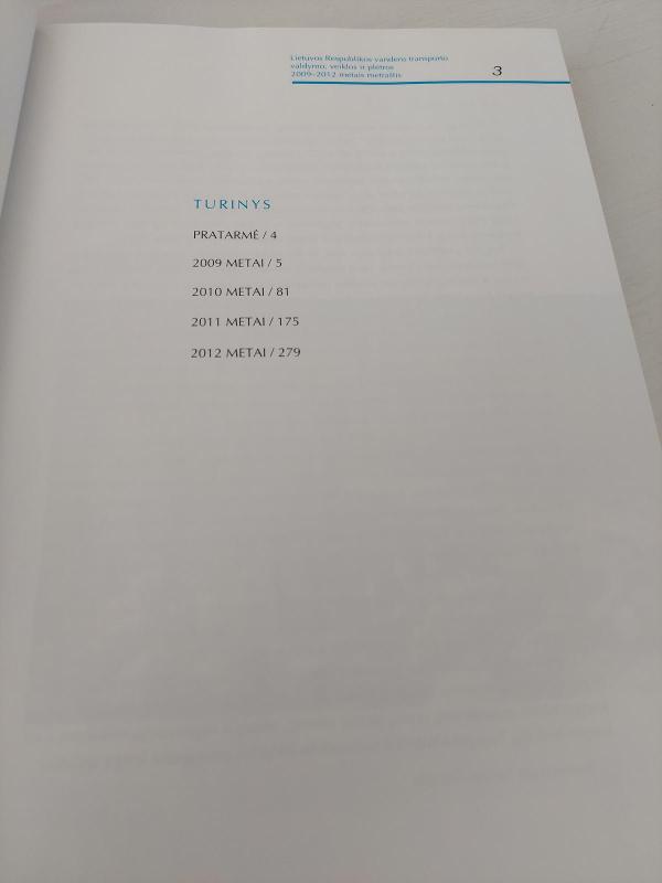 Lietuvos Respublikos vandens transporto valdymo, veiklos ir plėtros 2009-2012 m. metraštis - Juozas Darulis, knyga 5
