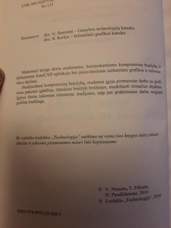 Braižymas ir modeliavimas AutoCAD 2008 sistemoje - V. Nenorta, ir kiti , knyga 3